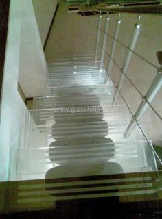 стеклянная лестница фото